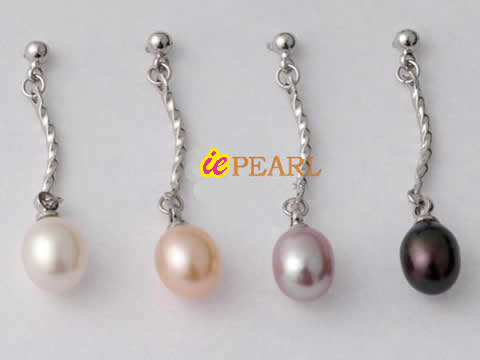 Freshwater pearl dangling earrings in wholesale price