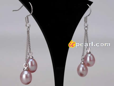 Freshwater pearl dangle earrings in different colors wholesale