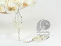 freshwater white potato pearls dangling earrings wholesale