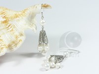 freshwater pearl earrings danglers, cultured pearl earrings