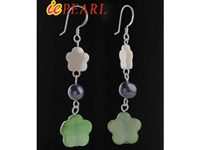 potato pearl colorful shell dangling earrings wholesale