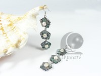 5-6mm white freshwater pearl earrings