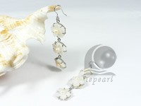 5-6mm white freshwater pearl earrings
