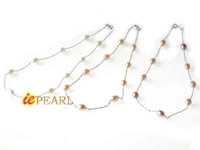Handcrafted sterling Tin cup pearl necklace wholesale online