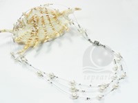 Wholesale freshwater pearl necklace, moving tin cup necklace