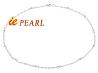 Wholesale sterling silver chains with 3-4mm pearl necklace onlin