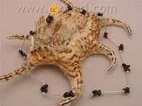 Sterling TIN-CUP necklace with natural shaped Garnet wholesale