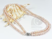 double strands freshwater pearl necklace,7-8mm wholesale