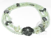 Neckalce made of blister pearls & potato shaped pearls wholesale