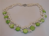 Wholesale 6-7mm white side-drilled fresh water pearl necklace