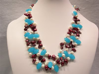 Wholesale crystal beads with bliter pearl, top drill pearl neckl