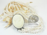 white 4-5mm potato shape freshwater pearl necklace