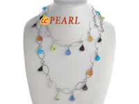 clearance sale colorful quartz beads rope necklace online