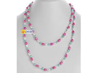 closeout sale Colorful freshwater nugget pearl necklace