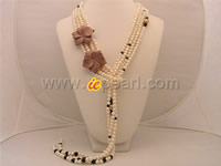 30 inches white fresh water pearls necklace in wholesale