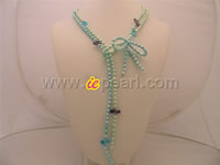 5-6mm light color butterfly necklace, 24"long wholesale online