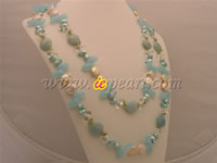 Wholesale blue crystal necklace with w/n clasp in low price