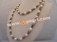 Brown nugget pearl rope necklace online wholesale