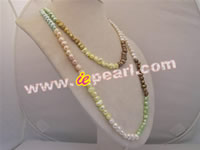 Multi-color & size nugget pearl rope necklace wholesale online