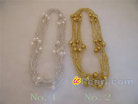 Long loop pearl necklace with glass beads wholesale online