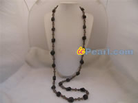 black rope necklace with topaz crystals wholesale online