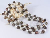 10-11mm mixing color nugget pearl rope long necklace online