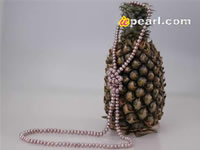 7-8mm lavender button pearl rope necklace wholesale