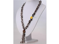 Twisted top-drilled pearls rope necklace wholesale online