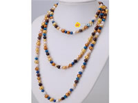 wholesale mixed color & size potato pearl long necklace