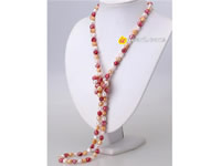 nugget cultured three colors mixed pearl necklace wholesale