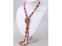 10-11mm nugget cultured triple colors pearl necklace