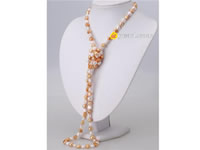 white & yellow 10-11mm nugget cultured pearl necklace wholesale