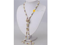 mixed 3 colors 8-9mm nugget cultured pearl necklace online
