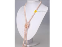 pinkish white Chinese 7-8mm potato pearl necklace wholesale