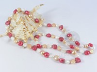10-11mm multi-color nugget pearl rope long necklace wholesale