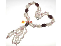 Magic color triple twisted 6-7mm side-drilled white pearl online