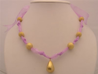 Charming purple ribbon-tie necklace in wholesale price