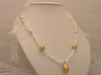 Wholesale charming pure white ribbon necklace online