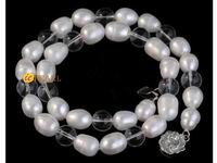 10-11mm white rice pearl necklace discount price on sell