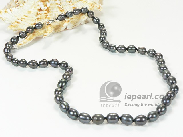 clearance sale freshwater pearl necklace, peacock blue online