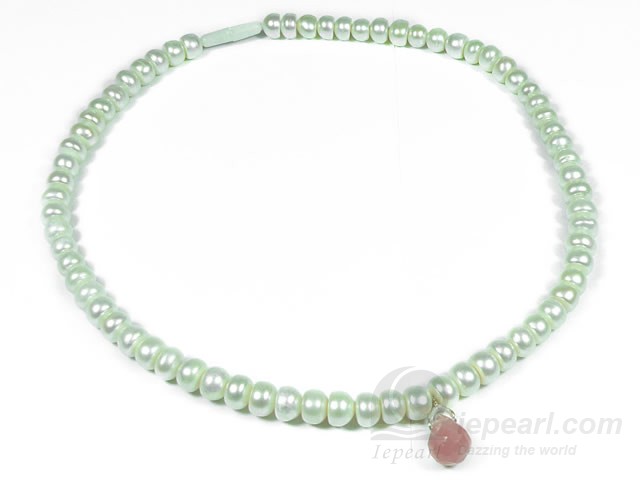Final sale white freshwater pearl & cherry quartz necklace onlin