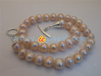 11-12mm pink potato pearl necklace jewelry wholesale