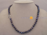 8-9mm round black freshwater pearl necklace wholesale online
