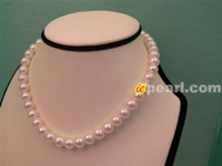 10-11mm top-grade white freshwater pearls stunning necklace