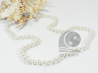 5-6mm white off-round freshwater pearl necklace jewelry