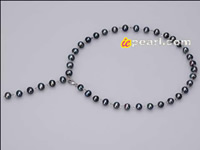 hand crafted wire black freshwater  pearl necklace wholesale