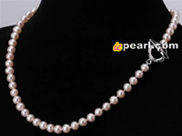 nearly round 6-7mm A+ freshwater pearls necklace wholesale