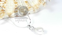 8-9mm freshwater pearl with a sterling silver chain wholesale