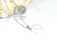 single 10-11mm white round freshwater pearl necklace wholesale