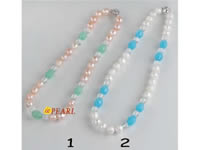 clearance selling cultured pearl & crystal beads necklace online